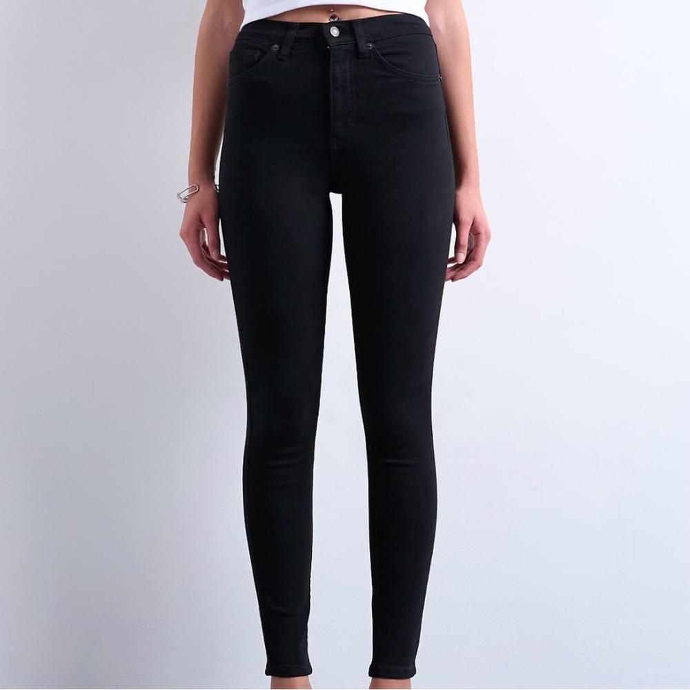 Topshop| ‘JAMIE’ High Rise Black Denim Jeans Sz 25/30”
